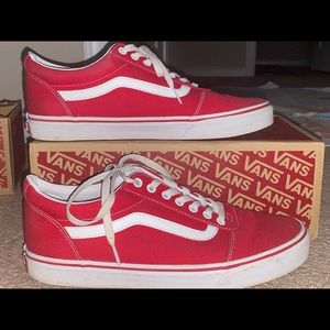 Vans Old Skool Low, Red and white,